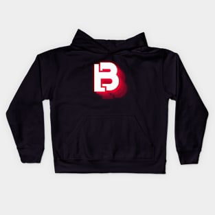 text effect red neon letter B apparel Kids Hoodie